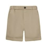 Dianli Lattice Khaki Shorts (11-12 Years Unisex)