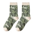 thumbnail image 1 of Up to 65% off!Socks for Women Literature And Art And Winter Women's Medium Socks, Green High Sleeves, Retro Personality, Fashionable Socks, Leather Shoes, 1 of 2