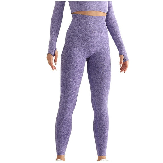 Up to 65% off!Yoga Gym Pants for Women Plus Size Fashion Solid Color Seamless Hip Lifting Breathable Yoga Suit With Tight Fitting High Waisted Sports Bottom Fitness Pants