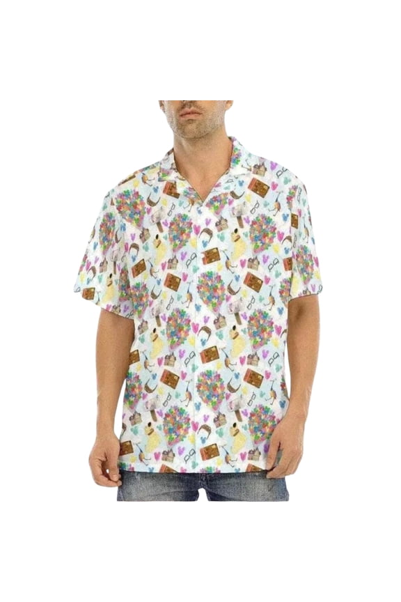 Up Adults Kids Hawaiian Shirt | disney world bound disneyland button up cosplay costume clothes cruise