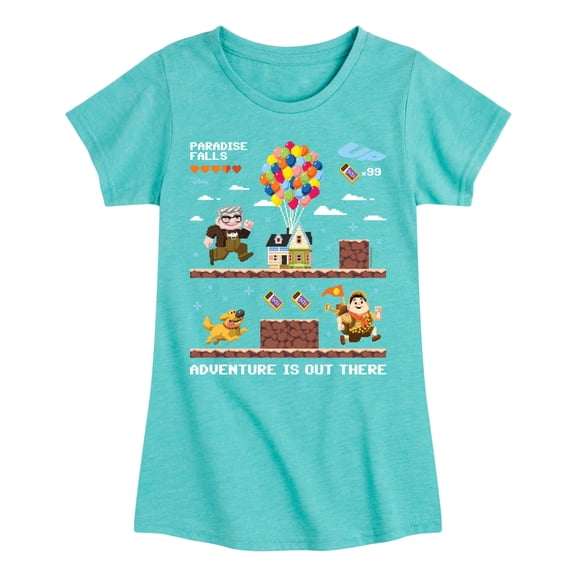 Up - Adventure Is Out There - Youth Girls Fitted Short Sleeve T-Shirt