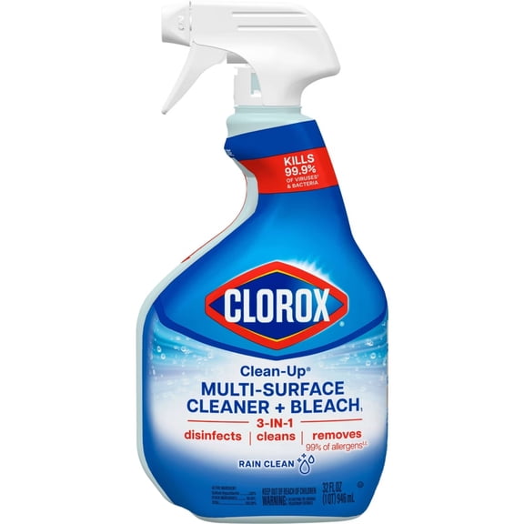 Up All Purpose Multi-Surface Cleaner with Bleach Spray Bottle - Rain Clean - 32 fl oz: Phosphorus-Free, Multi-Surface