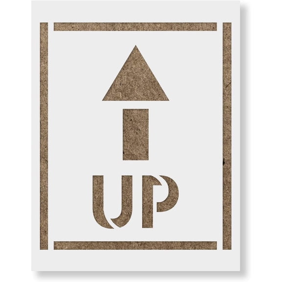Up Arrow Text Stencil - Big Stencils, Stencils for Painting, Reusable Stencils, Plastic Stencils, Stencils for Signs
