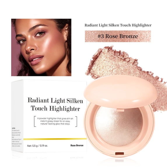 Up Baked Highlighting Blush Soft Pinch Glitter Powder Blush Natural Finish Buildable Color Long Last Natural Shape Highlight Polvo compacto - Powder