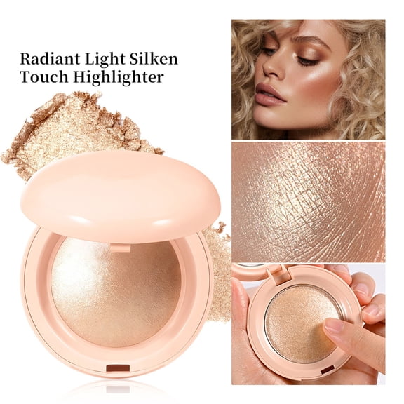 Up Baked Highlighting Blush Soft Pinch Glitter Powder Blush Natural Finish Buildable Color Long Last Natural Shape Highlight