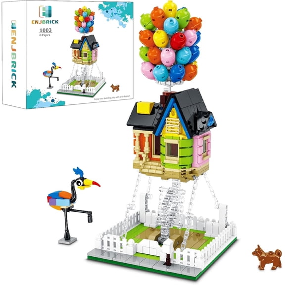 Up Balloon House Building Kit 635 Pcs, Creative Building Block Set, Tensegrity Sculptures