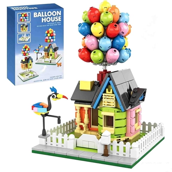 Aasimar Up Balloon House Building Kit, Creative Building Block Set Compatible With Lego-up House, Tensegrity Sculptures, 658 Pcs