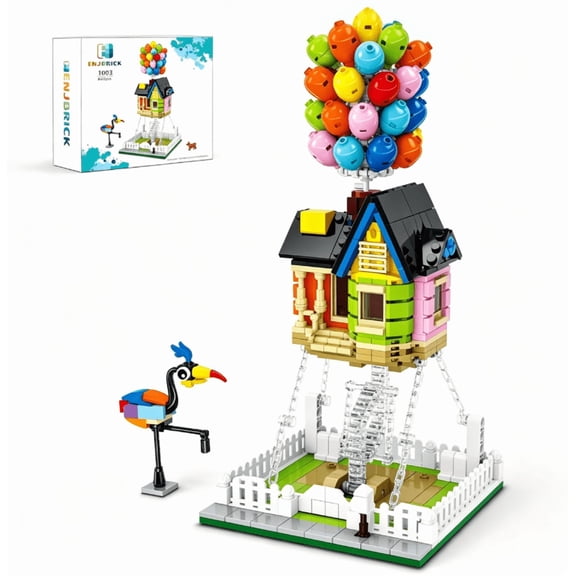 Zylopa Up House Building Kit, Compatible with Lego-Style Blocks, 635 Pcs Flying Balloon House with Tensegrity Sculptures, Movie-Inspired Display Set for Teens and Adults