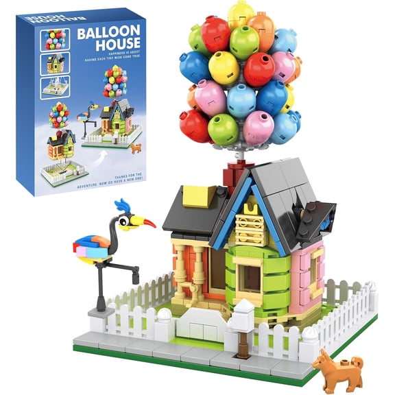 Aasimar Up Balloon House Building Kit, Creative Building Block Set Compatible With Lego-up House, Tensegrity Sculptures, 658 Pcs