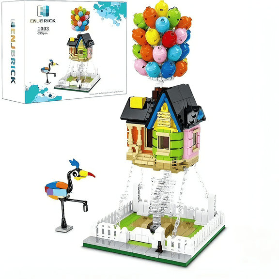 Up Balloon House Building Kit for Kids 8-14 Yrs, 635 Pcs, Creative Building Block Set, Tensegrity