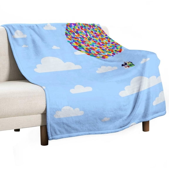 Up Balloons House Sky Blanket for Bed Throw Blanket for Women, Men Super Soft Plush Blanket Throw, Print Blanket