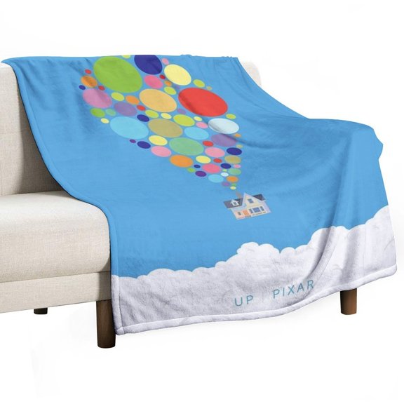 Up Balloons House Sky Throw Blanket for Women, Men - Super Soft Plush Blanket Throw Fleece Blanket Animal Blanket