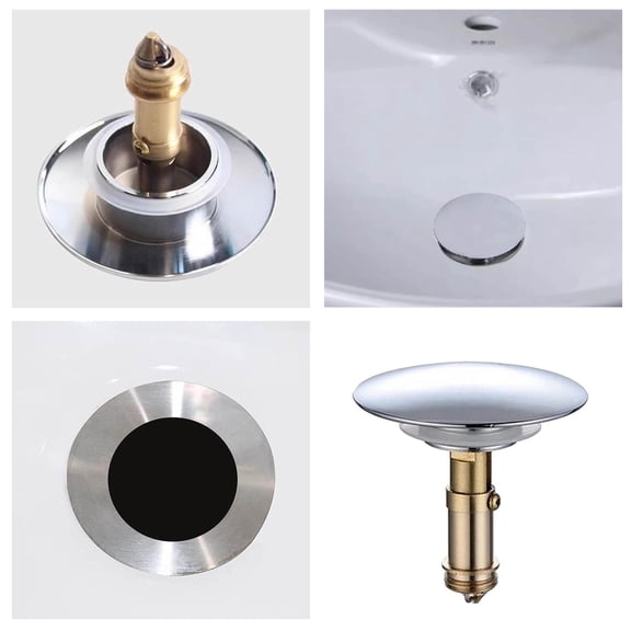 Up Bath Plug Universal Plug 66mm Push Stopper With 28mm Bouncing Core Metal Plug For Bath Bathroom Kitchen Sewers 6.6 cm