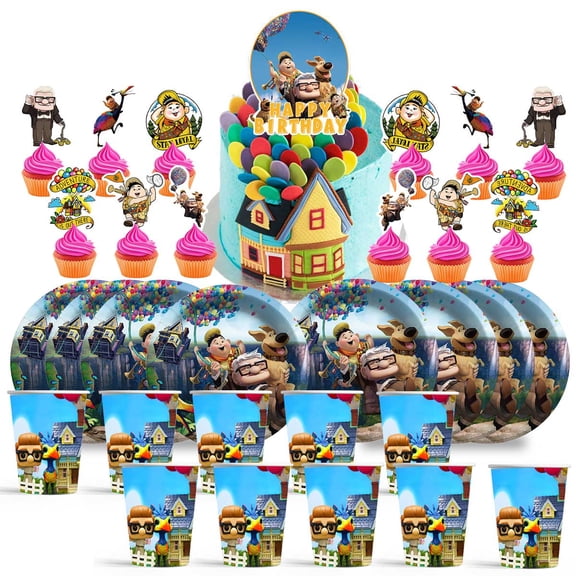 Up Birthday Cups Party Supplies Plates Decorations Cake Topper Decor
