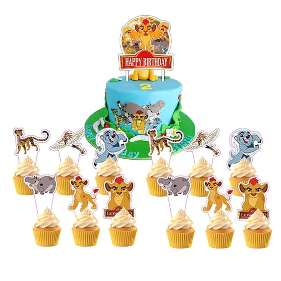 Lion Guard Cake Topper Cupcake Set Themed Birthday Party Supplies Decoration Decor Kit