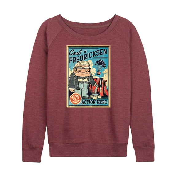 Up - Carl Action Hero - Women's Lightweight French Terry Long Sleeve Shirt