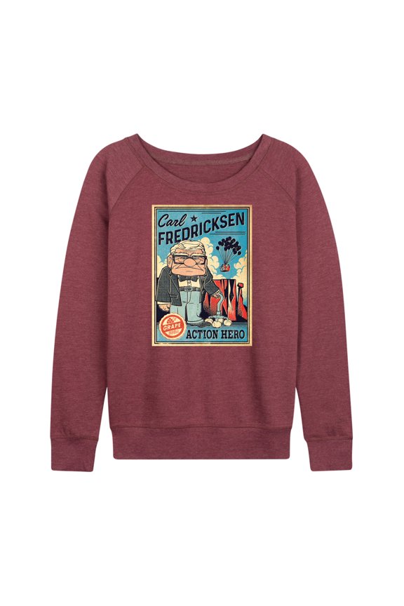 - Carl Action Hero - Women's Lightweight French Terry Long Sleeve Shirt