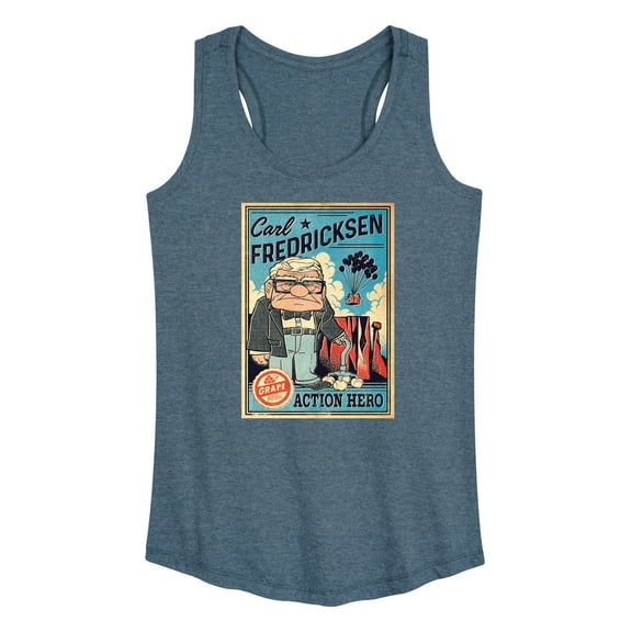 Up - Carl Action Hero - Women's Racerback Tank Top