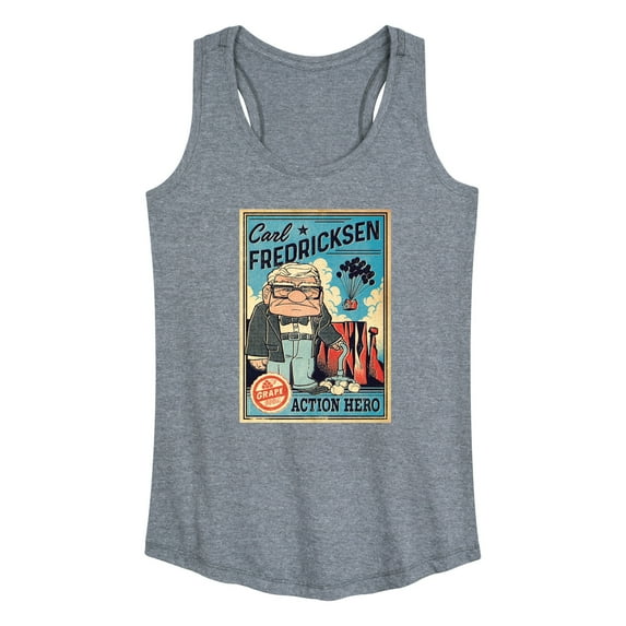 Up - Carl Action Hero - Women's Racerback Tank Top