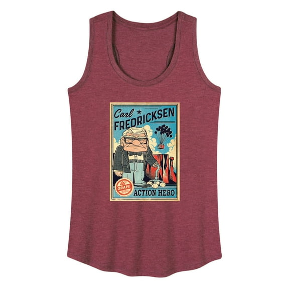 Up - Carl Action Hero - Women's Racerback Tank Top