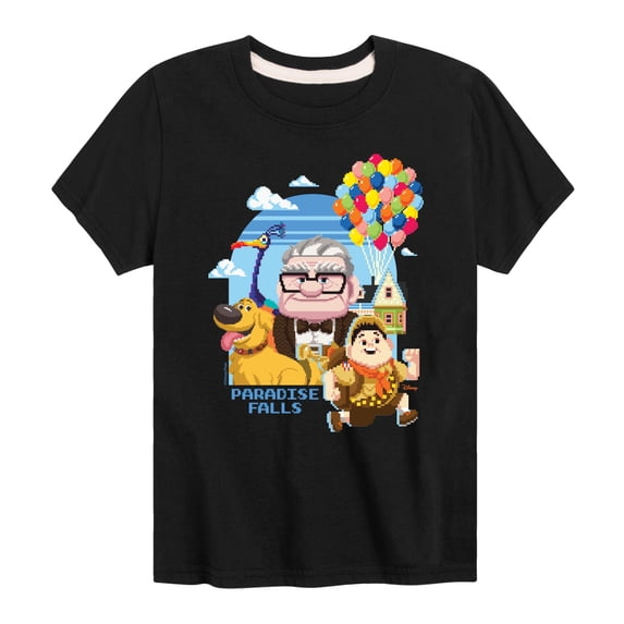 Up - Carl, Russell And Friend Group - Youth Boys Short Sleeve Graphic T-Shirt