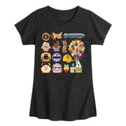Up - Character Icon Grid - Youth Girls Fitted Short Sleeve T-Shirt