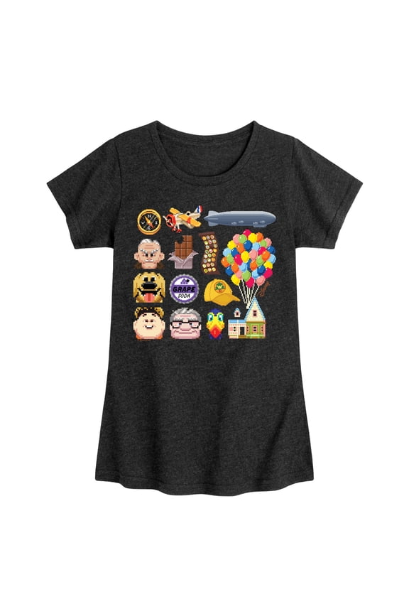 - Character Icon Grid - Youth Girls Fitted Short Sleeve T-Shirt