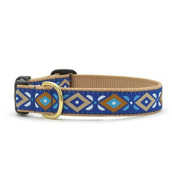 Up Country Aztec Blue Dog Collar - Large
