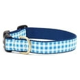 thumbnail image 1 of Up Country Bug-C-M Blue Gingham Dog Collar M Wide (1"), 1 of 1