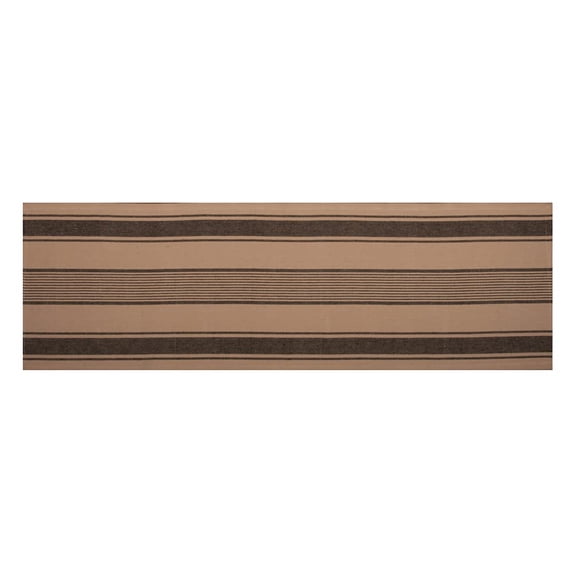 Up Country Grain Sack Tan Black Stripe Table Runner 14"x45" by Raghu
