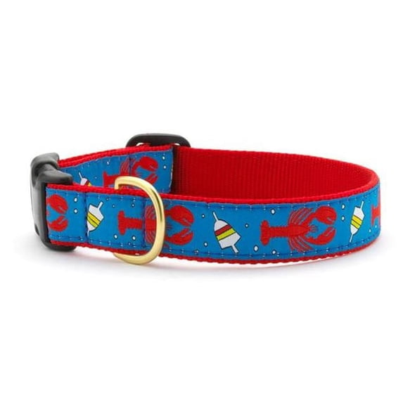 Up Country LBUCQ3W Lobster & Bouy Pet Collar - Medium Wide