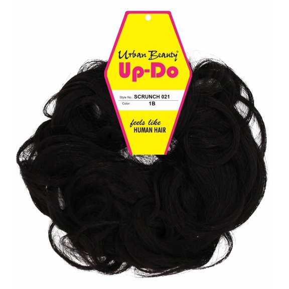 Up-Do Messy Bun Hair Scrunchie - Style 021 #1B