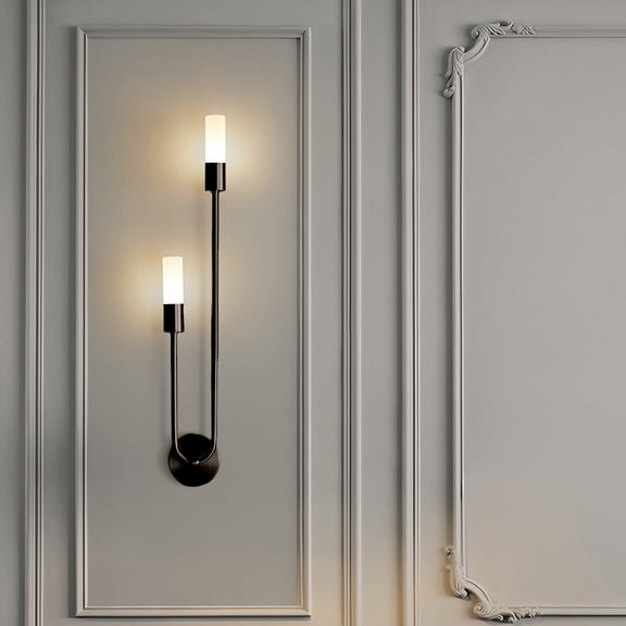 Up-Down LED Mood Wall Sconce, Vertical Horizontal Mount Rust Resistant Frame Energy Saving Dual Side Illumination Hardwired Installation, Accent Lighting for Entryway Halloween Living Room Decor