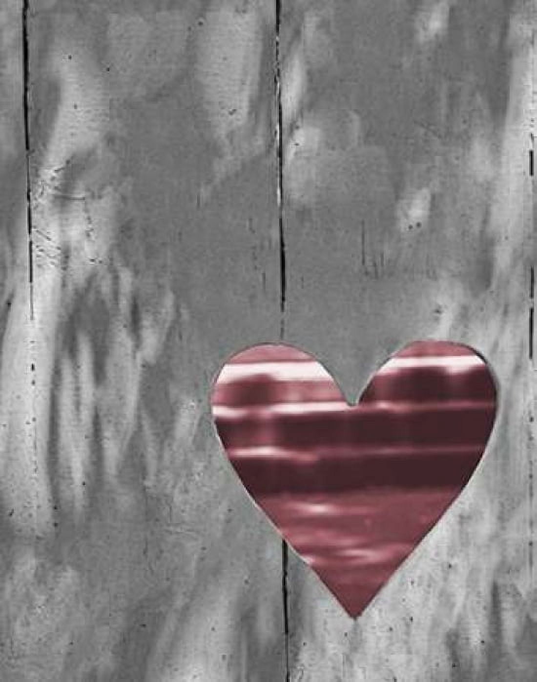 Up & Down Pink Woodcut Heart I Canvas Art - Gail Peck (22 x 28)