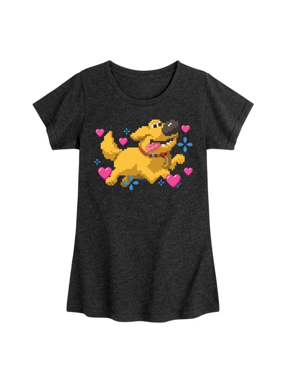- Dug Hearts Girls' Fitted Short Sleeve Graphic T-Shirt