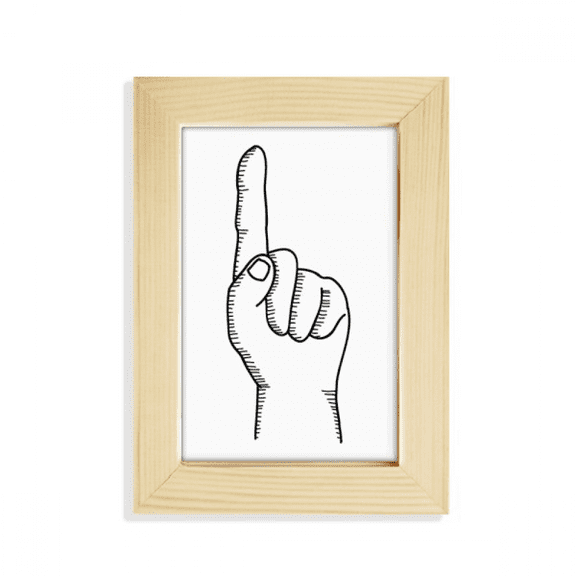 Up Gesture Line Drawing Pattern Desktop Display Photo Frame Picture Art Painting 5x7 inch
