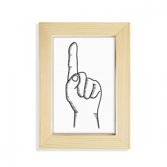 Up Gesture Line Drawing Pattern Desktop Display Photo Frame Picture Art Painting 5x7 inch