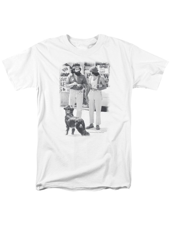 Up In Smoke - Cheech Chong Dog - Adult Unisex Short Sleeve T-Shirt - White