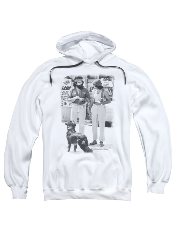 Cheech & Chong/Cheech Chong Dog Adult Pull Over Hoodie White Par575
