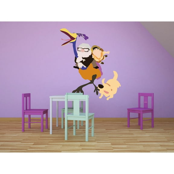 Up Movie Cartoon Carl Main Characters Decors Wall Sticker Art Design Decal for Girls Boys Kids Room Bedroom Nursery Kindergarten House Home Decor Stickers Wall Art Vinyl Decoration (30x27 inch)