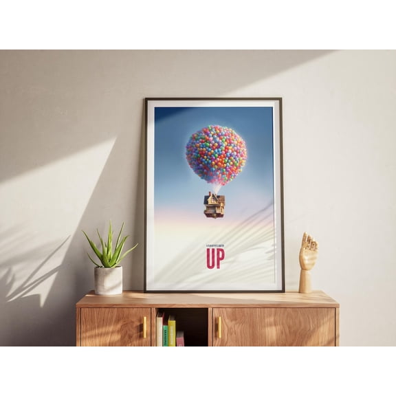 Up Movie Poster, Minimalist Movie Wall Art, Unframed Paper Poster 24x36in