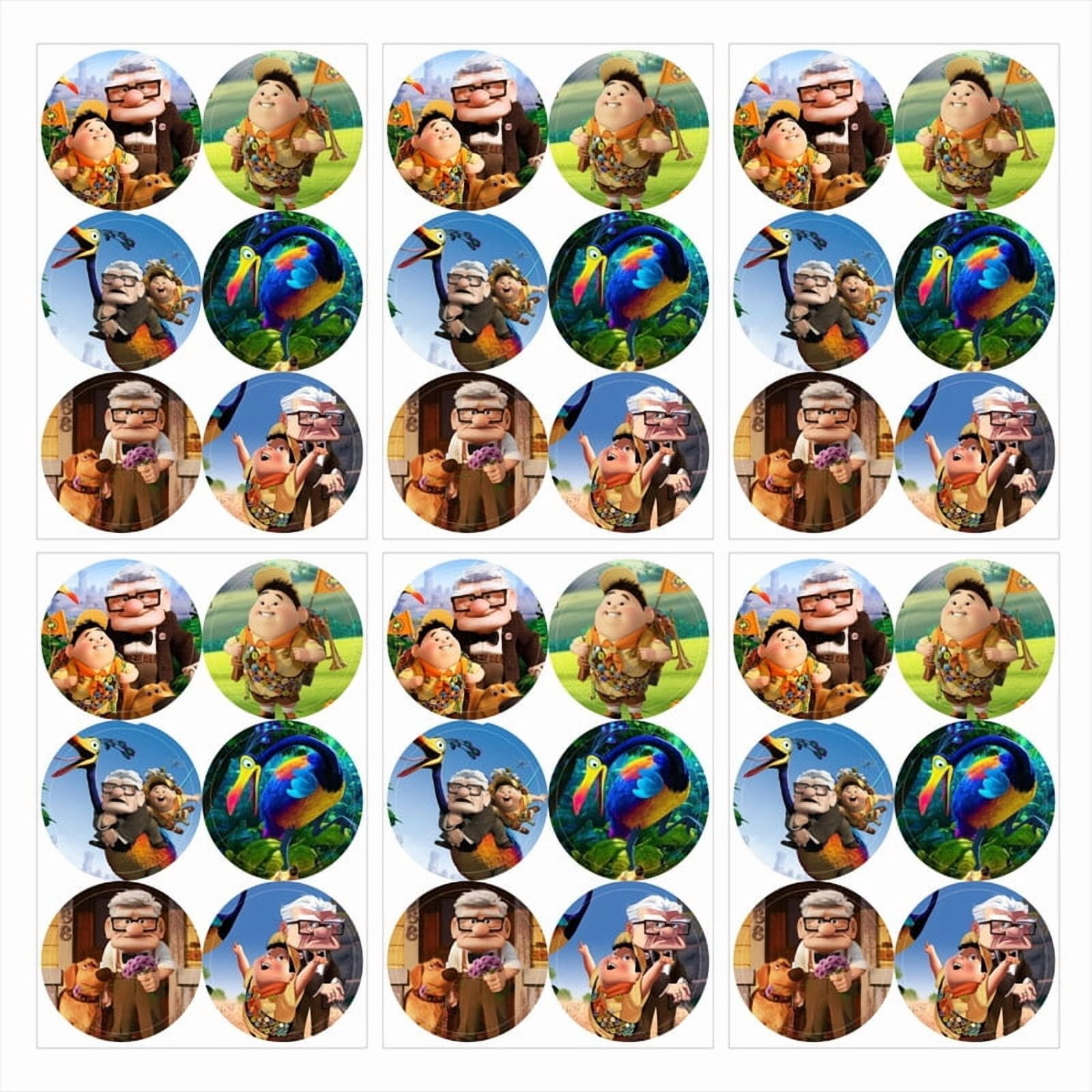 Up Movie Stickers Labels Birthday Party Favors Thank You Themed Round ...