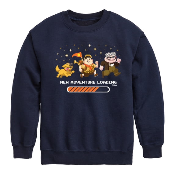 Up - New Adventure Loading - Youth Boys Crew Fleece Sweatshirt