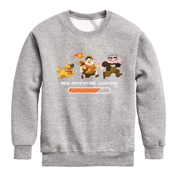 Up - New Adventure Loading Graphic Long Sleeve Fleece Sweatshirt