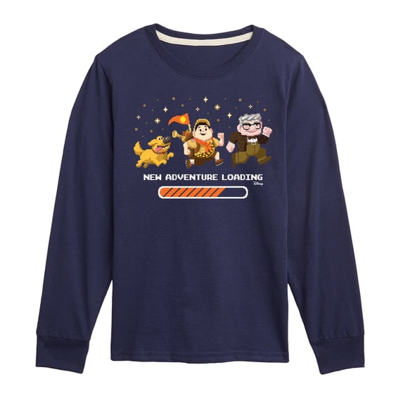 Up - New Adventure Loading - Youth Boys Long Sleeve Graphic T-Shirt