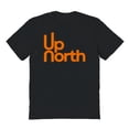 thumbnail image 1 of Up North Humor Graphic Black Men's Cotton T-Shirt, 1 of 1
