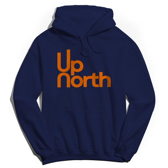 Up North Humor Graphic Navy Men's Crewneck Sweatshirt Hoodie