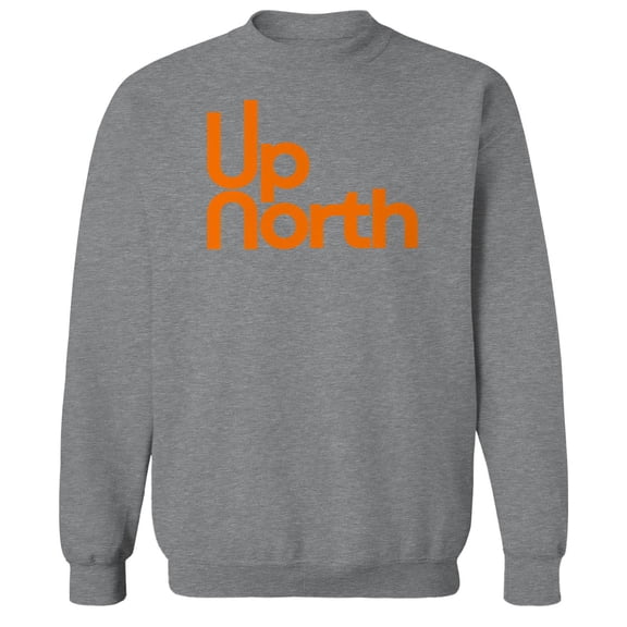 Up North Humor Graphic Sport Grey Men's Crewneck Sweatshirt