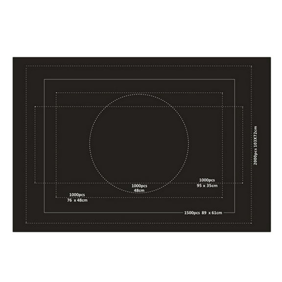 Up Storage Mat Game Floor Carpet Jumbo Board Toys 2000 Black