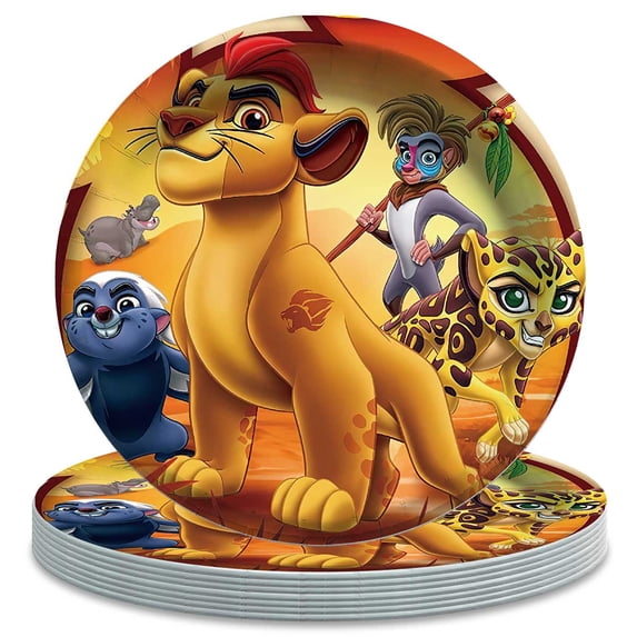 Lion Guard Themed Birthday Disposable Tableware - 7 Inch Paper Plates Party Supply Decorations